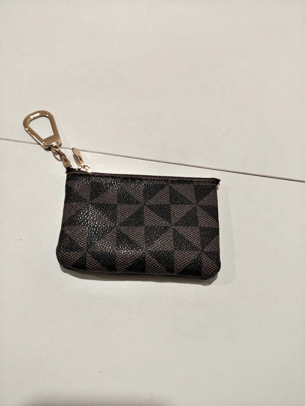Michael Kors Small Logo Coin Keychain Pouch Brown & Black